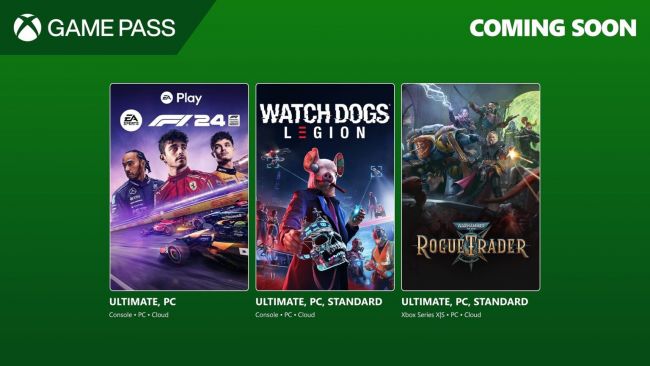 EA Sports F1 24, Warhammer 40K : Rogue Trader, et plus encore sont sur le point d'être ajoutés au Game Pass.