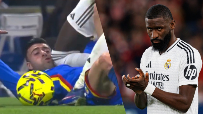 Le défenseur du Real Madrid Antonio Rüdiger accusé d'avoir donné un coup de genou intentionnel à son rival.