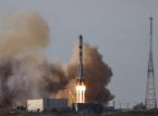La Russie reprend ses missions vers l'ISS avec un lancement depuis le pas de tir r&eacute;par&eacute; du cosmodrome de Ba&iuml;konour.
